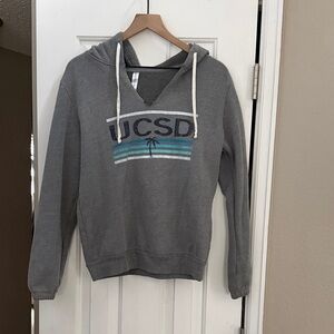 UCSD University of California San Diego Gray Hooded Pullover Sweatshirt Medium